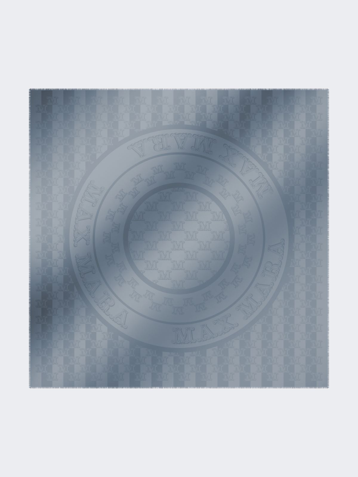 Jacquard silk and wool shawl - LIGHT BLUE - Max Mara - 6