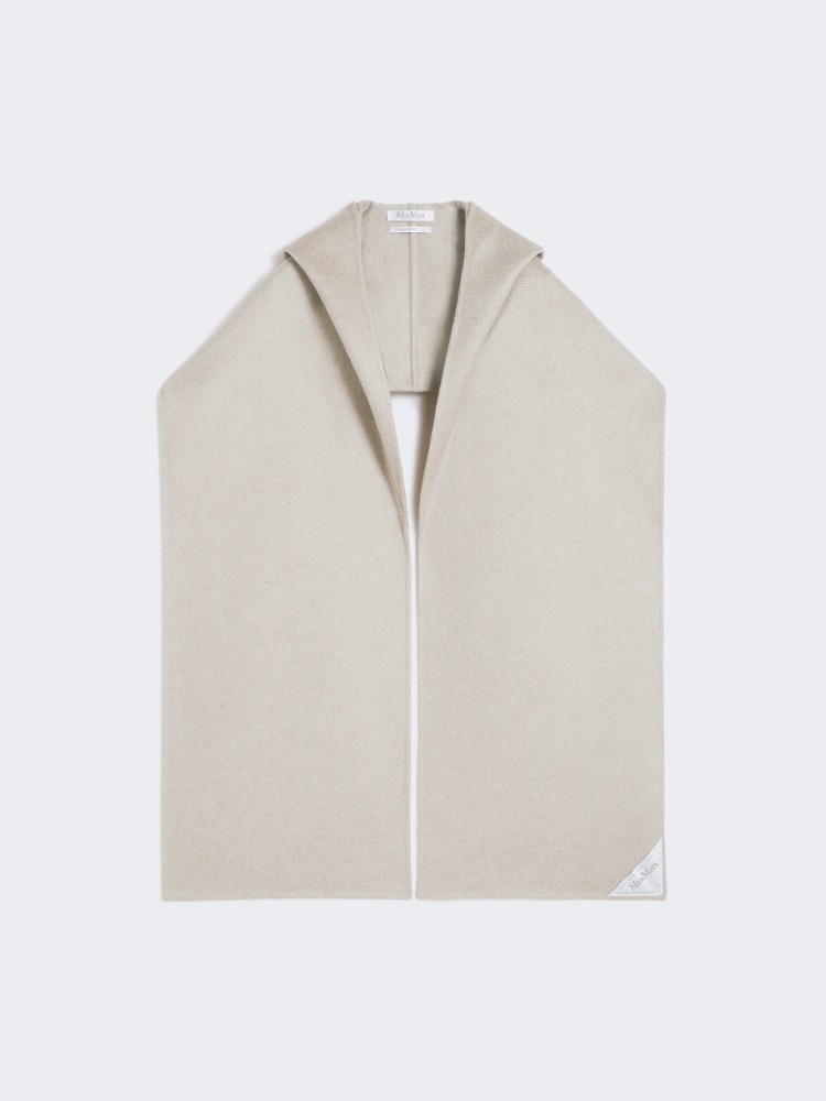 Cashmere scarf with hood - BEIGE - Max Mara