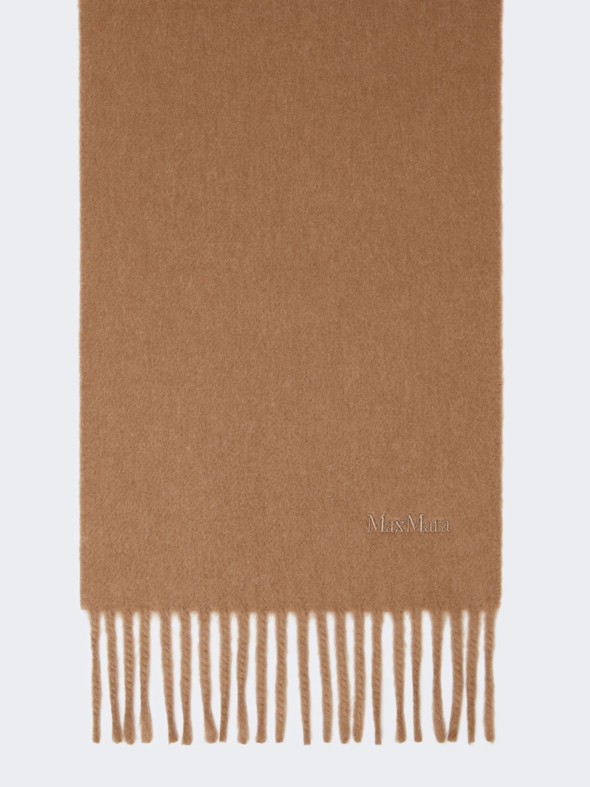 Wełniany szal z haftem - WIELBŁĄDZI - Max Mara - 6