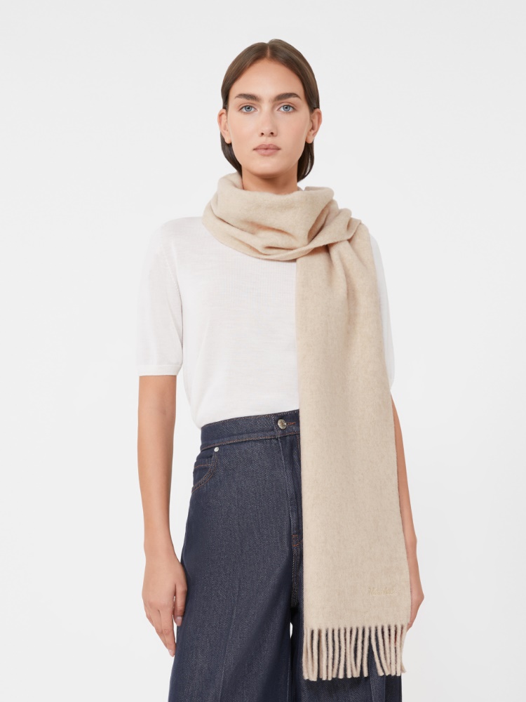 Embroidered wool scarf - POWDER - Max Mara