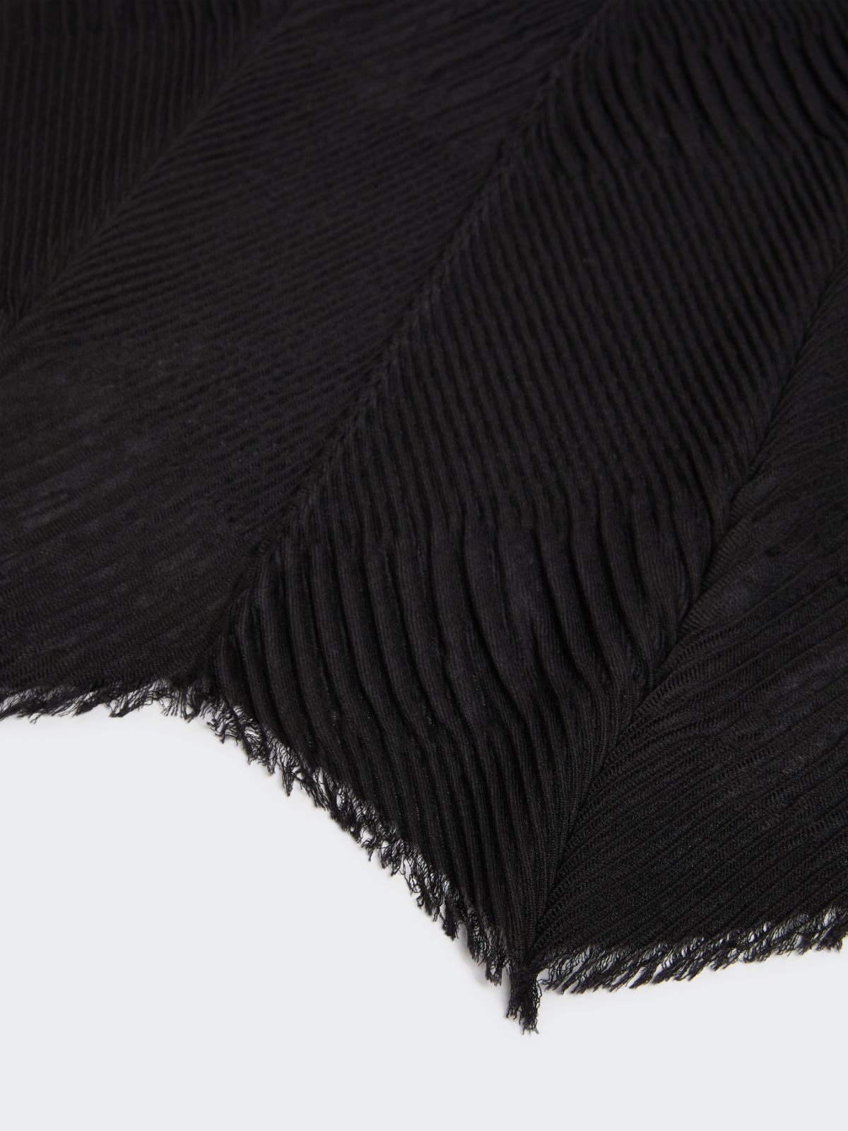 Pleated cashmere stole - BLACK - Max Mara - 2