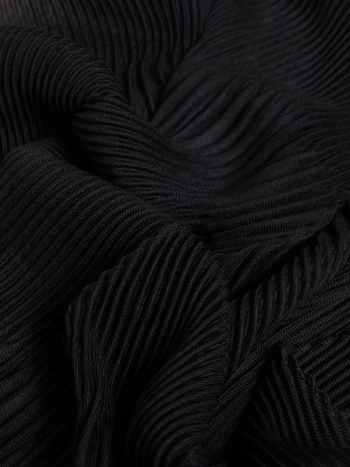 Pleated cashmere stole - BLACK - Max Mara - 3