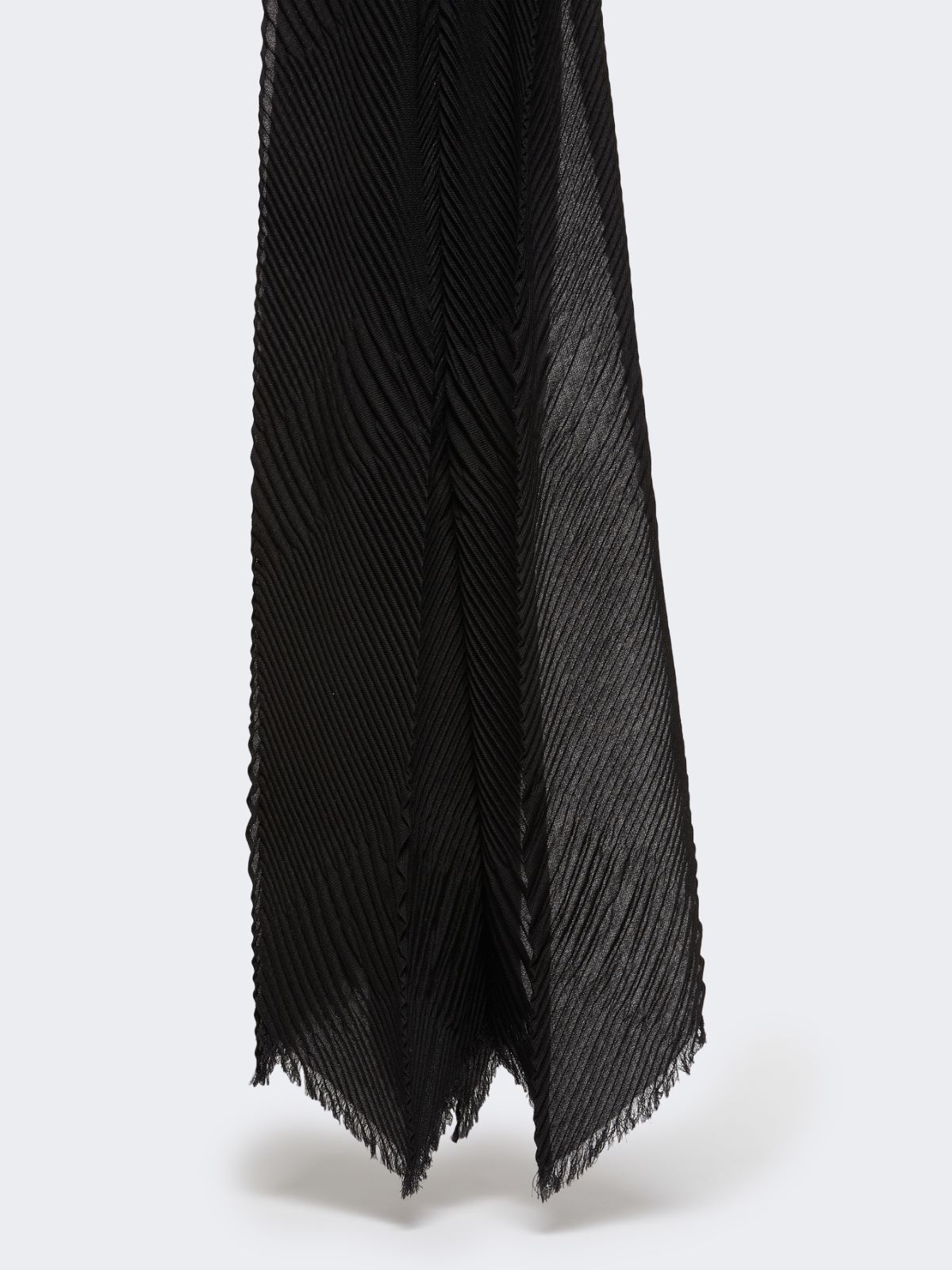 Pleated cashmere stole - BLACK - Max Mara