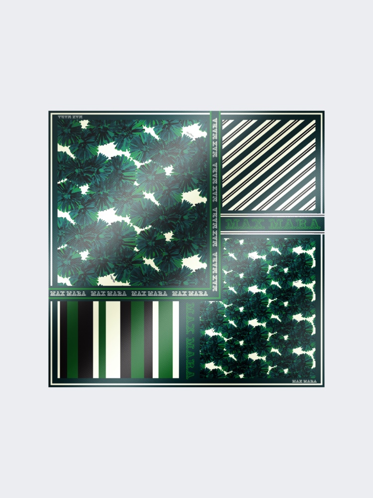 Printed silk scarf - EMERALD - Max Mara