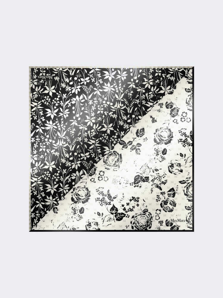 Printed silk scarf - BLACK - Max Mara