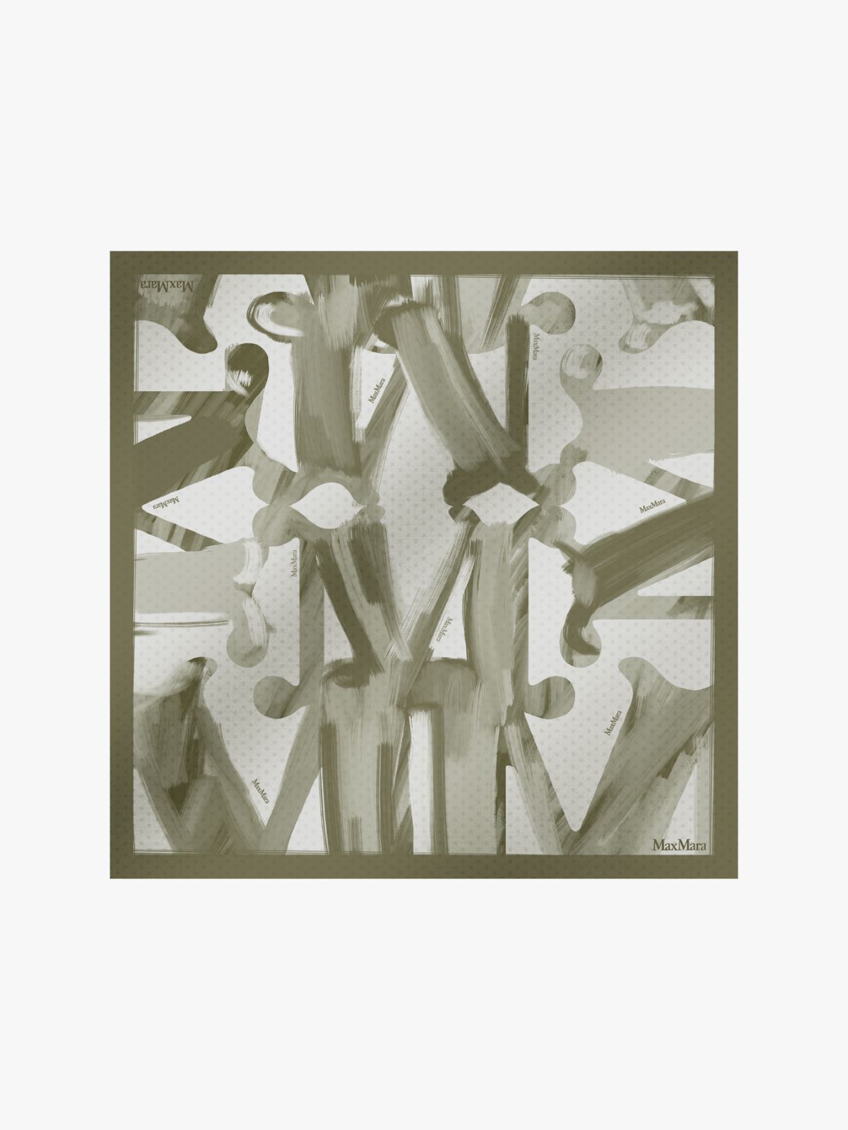 Printed silk scarf - GREEN - Max Mara - 6