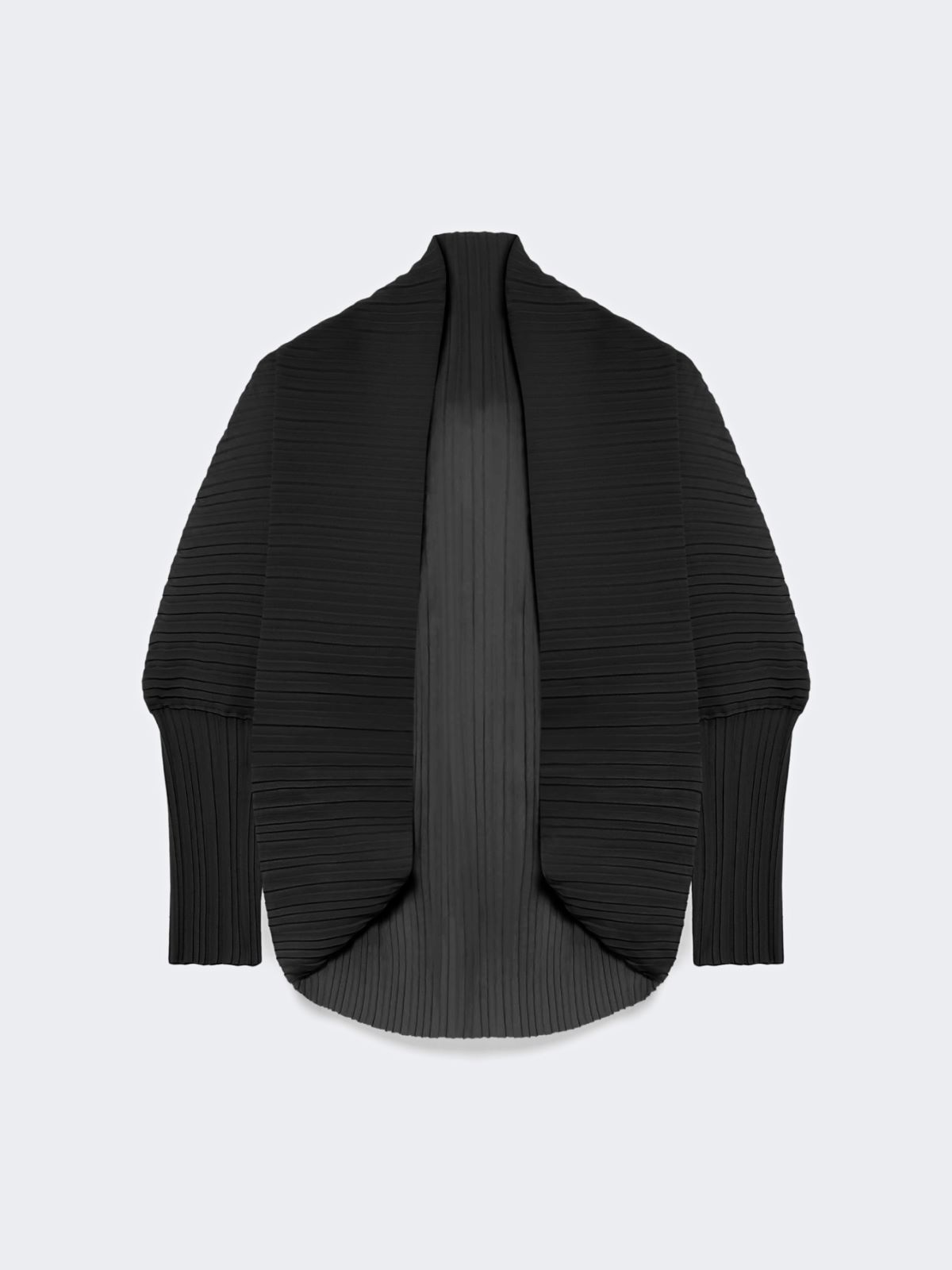 Pleated fabric shrug - BLACK - Max Mara - 8