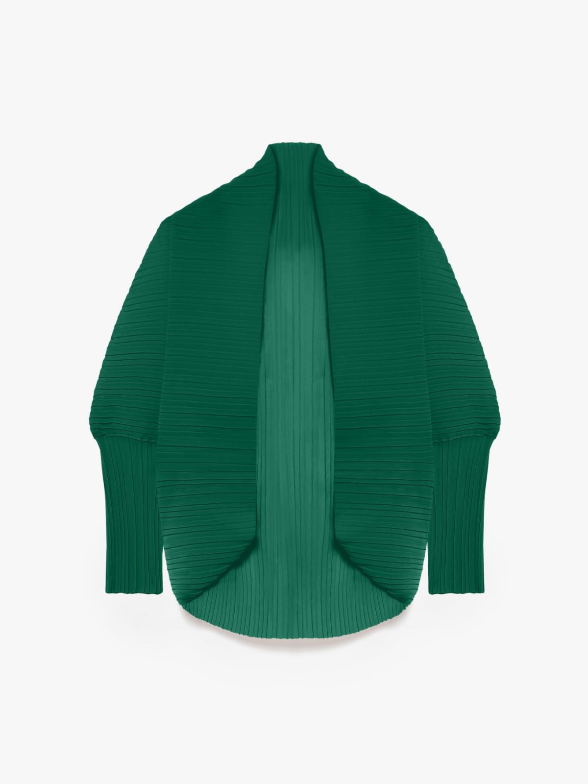 Pleated fabric shrug - EMERALD - Max Mara - 8