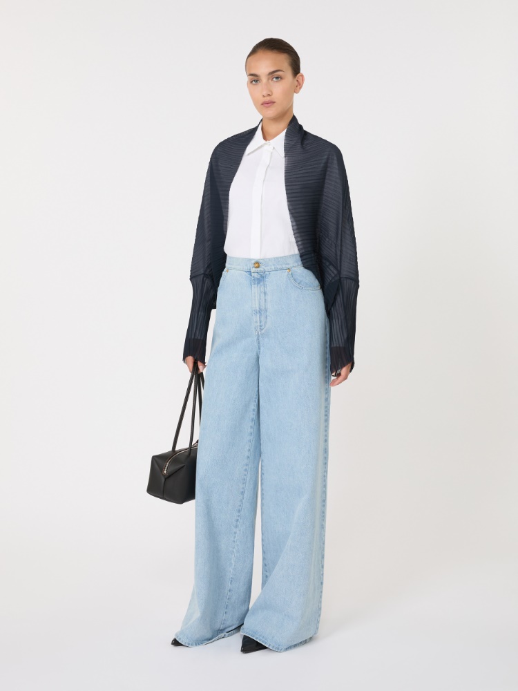 Pleated fabric shrug - MIDNIGHTBLUE - Max Mara