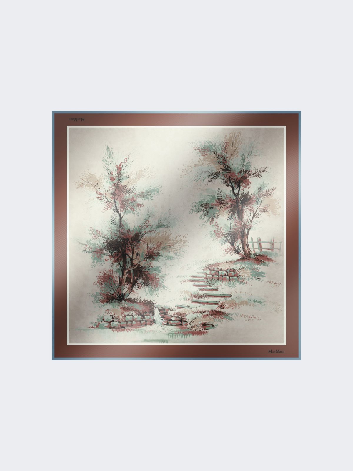 Printed silk foulard - BORDEAUX - Max Mara - 9