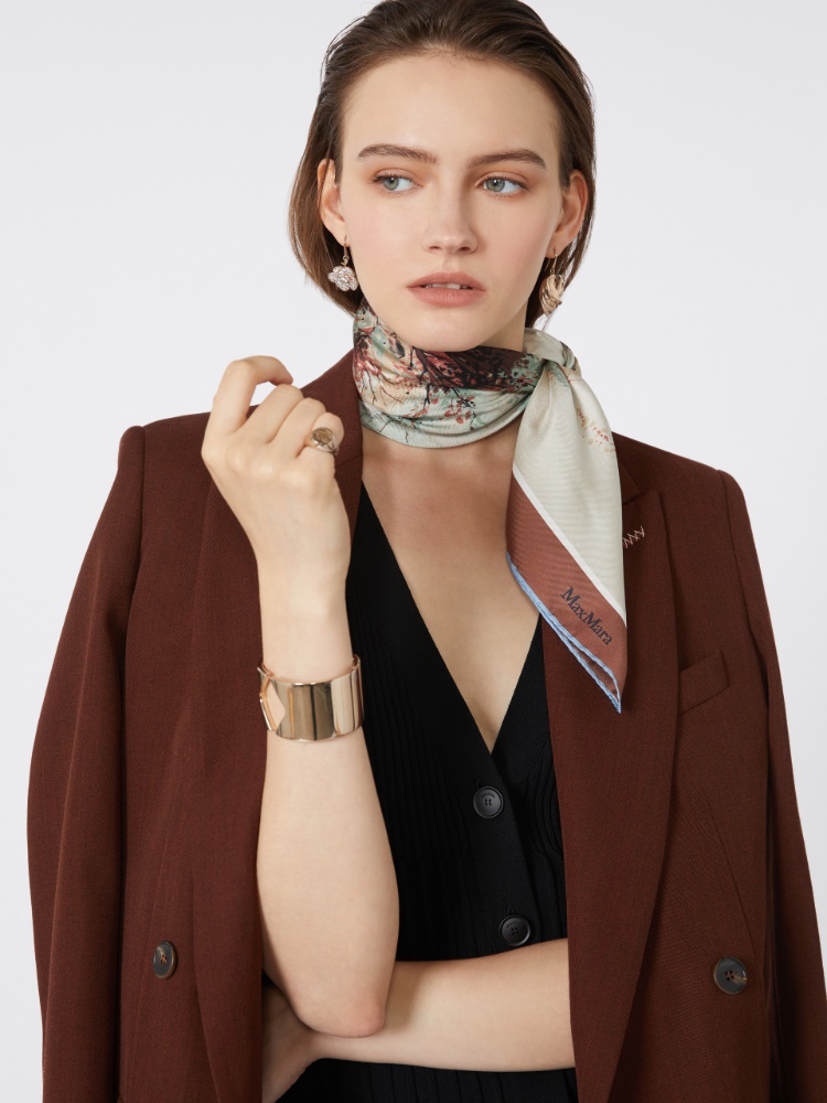 スカーフ MAX MARA Woman Scarf Brown 2514541101600 003 ブラウン（茶色）系 Max Mara(マックスマーラ) スカーフ
