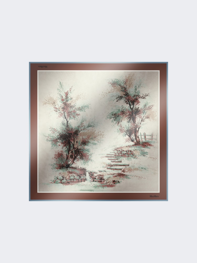 Printed silk foulard - BORDEAUX - Max Mara