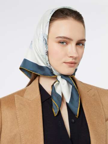 【関税＆送料込み】Max Mara Printed Silk Scarf Weekend Max Mara Silk Printed Scarf - Macy's