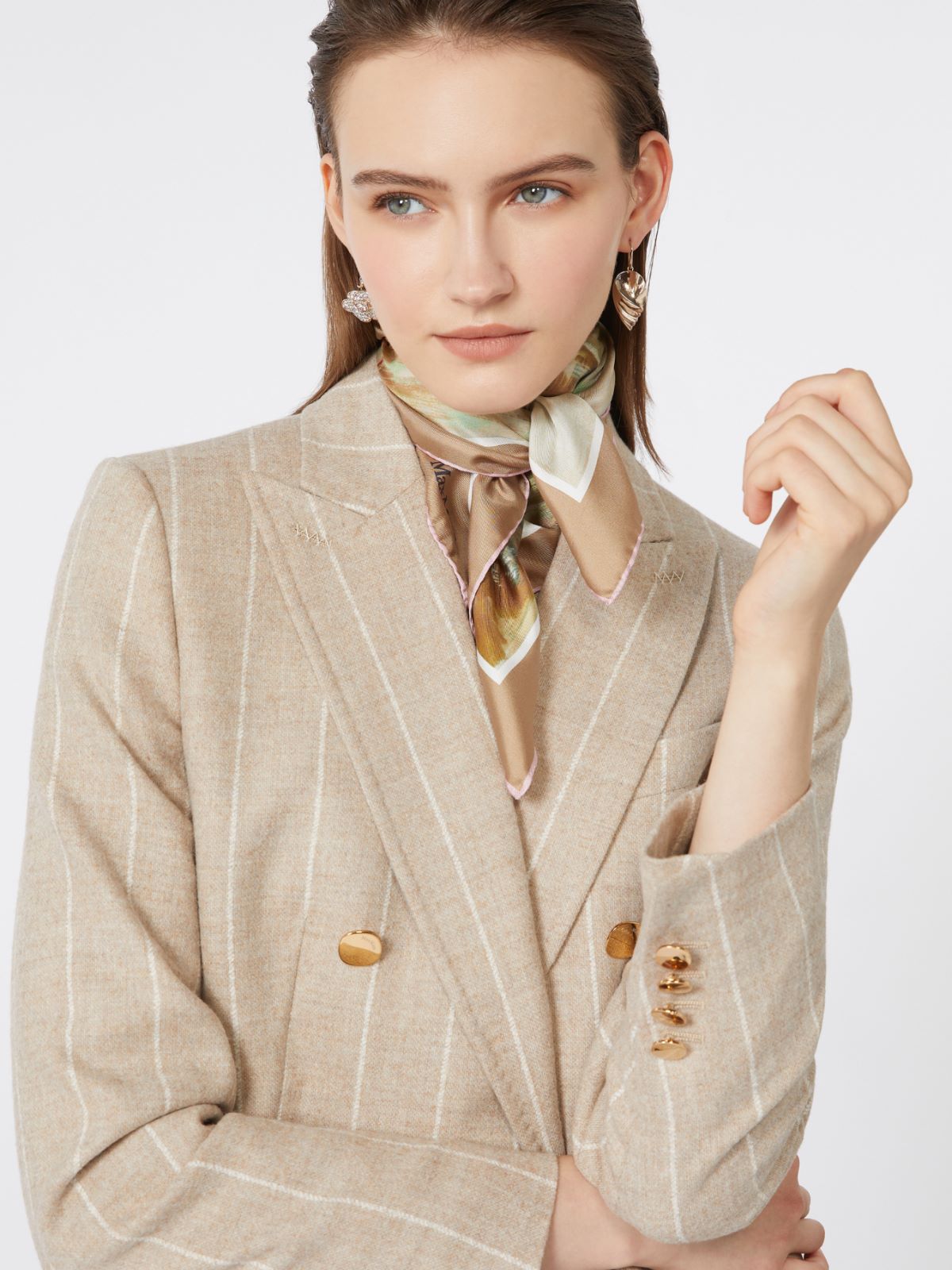 Printed silk foulard + CAMEL - Max Mara
