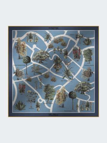 ★VIP★Max Mara★printed silk shawl Modal and printed silk shawl, light blue | 