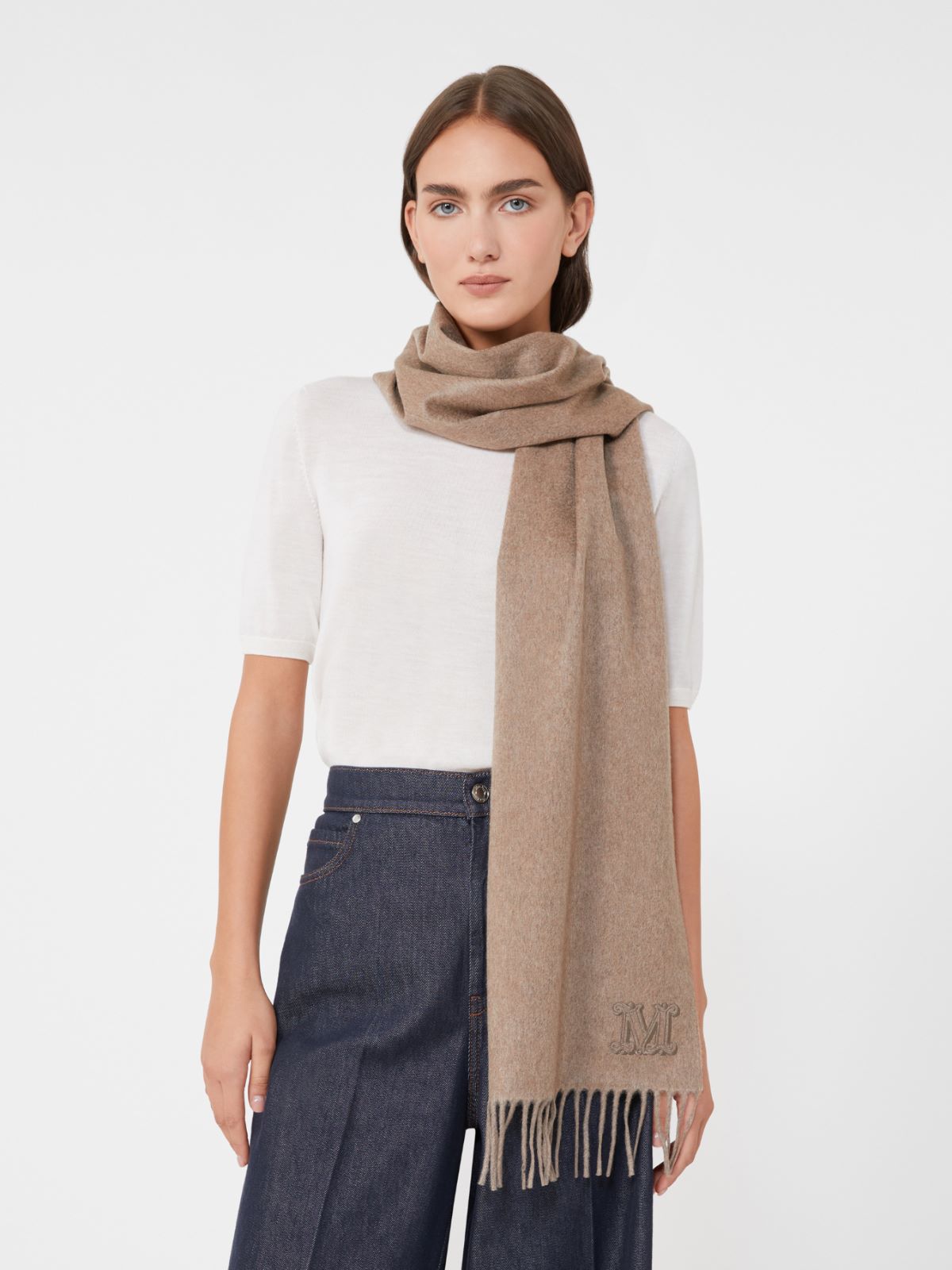 웨스달리아 캐시미어 스카프 - BEIGE - Max Mara - 4