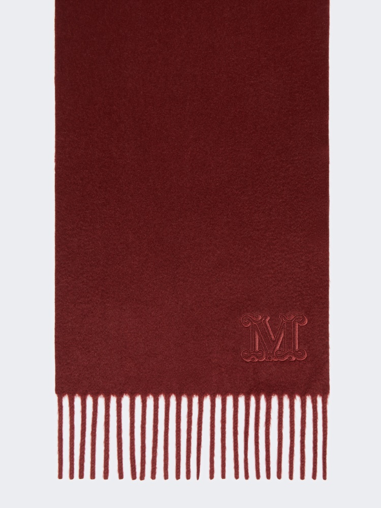 Estola de cachemira con bordado Monogram - GRANATE - Max Mara
