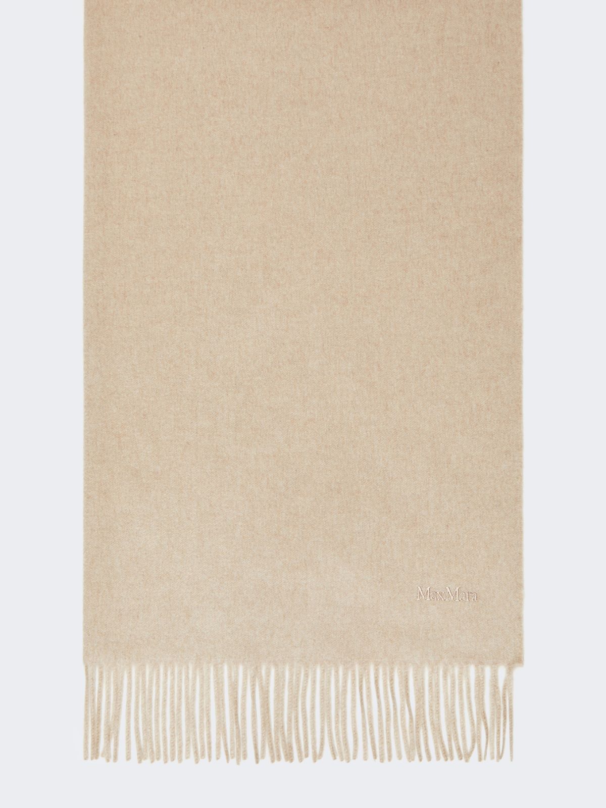Cashmere logo stole - BEIGE - Max Mara - 9