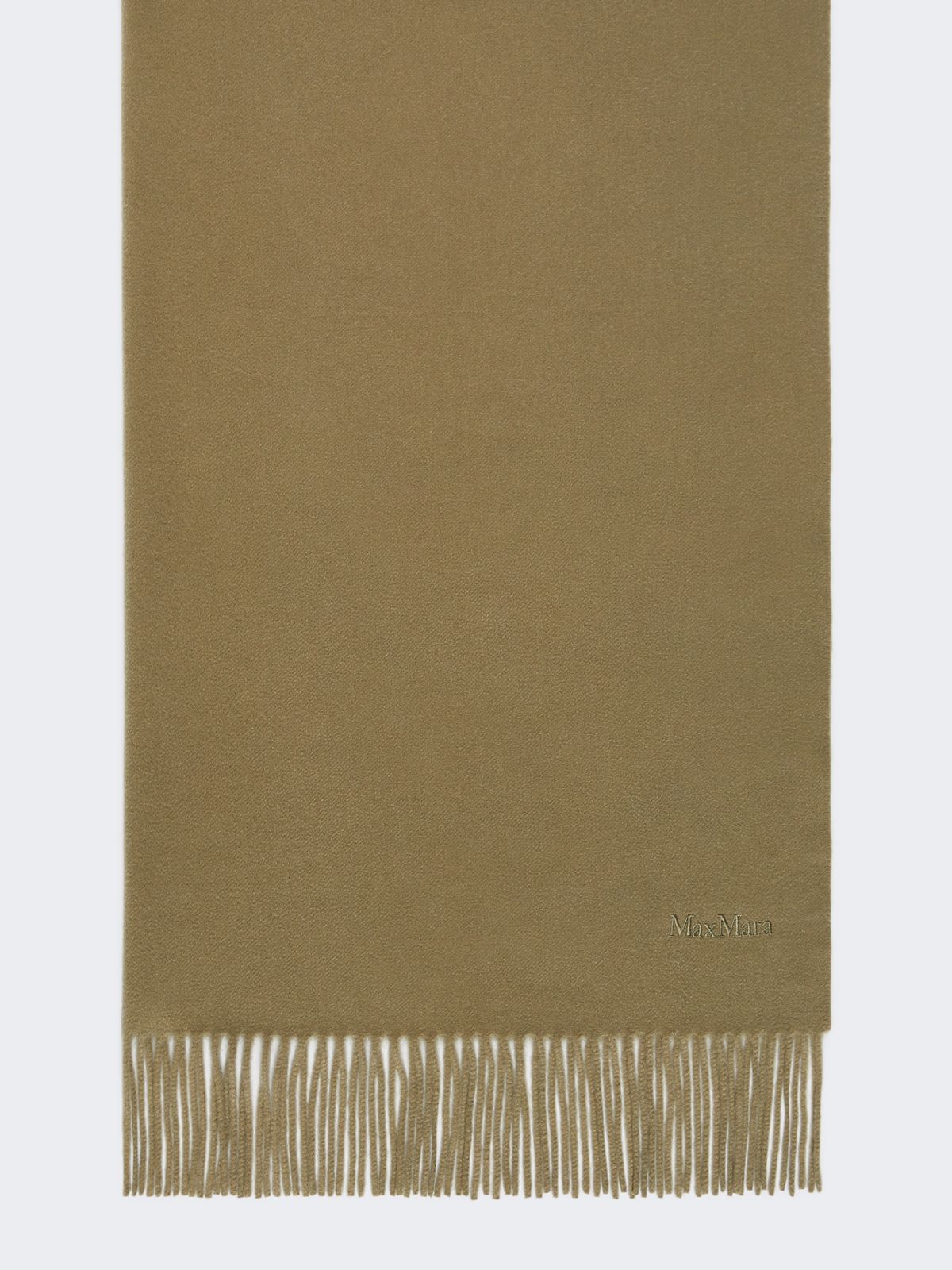 Cashmere logo stole - GREEN - Max Mara