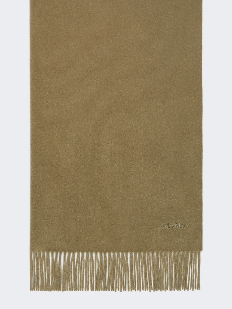 Cashmere logo stole - GREEN - Max Mara