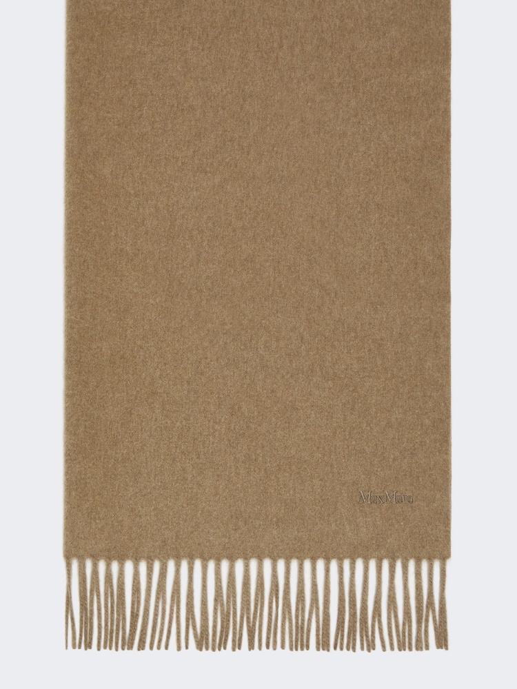 Cashmere logo stole - BEIGE - Max Mara