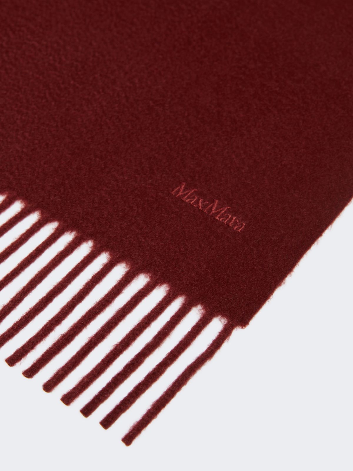 Cashmere logo stole - BORDEAUX - Max Mara - 2