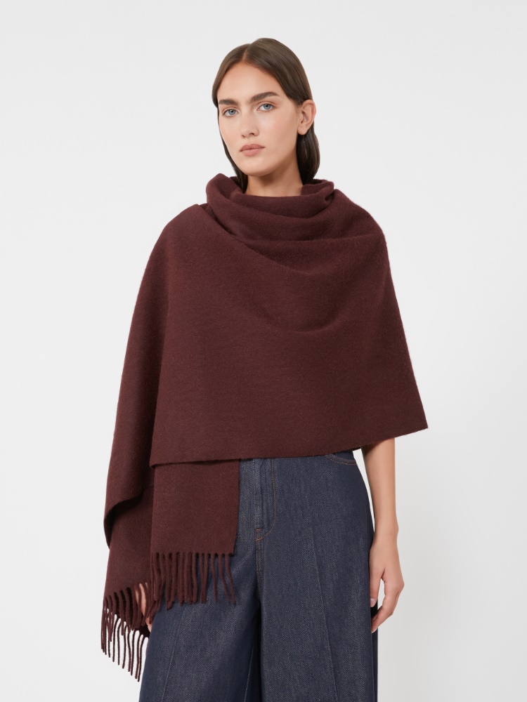 Étole en chameau avec logo - ROSE VIOLET - Max Mara