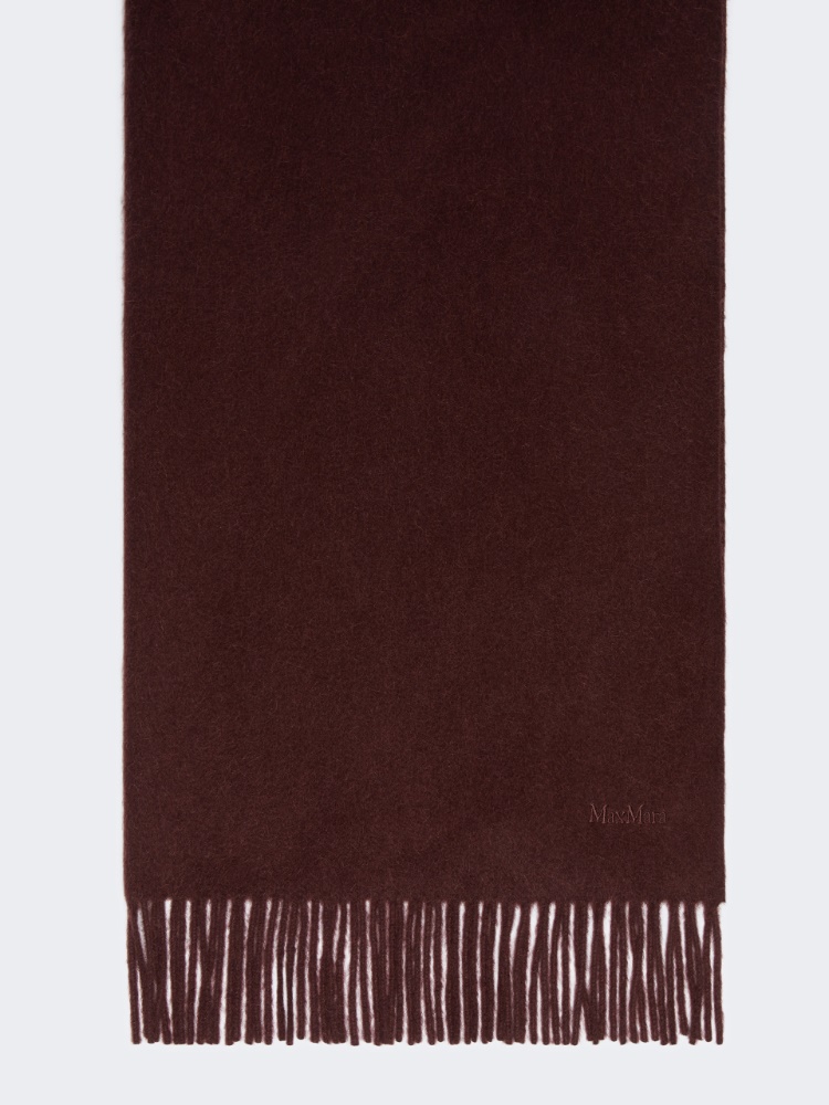 Étole en chameau avec logo - ROSE VIOLET - Max Mara