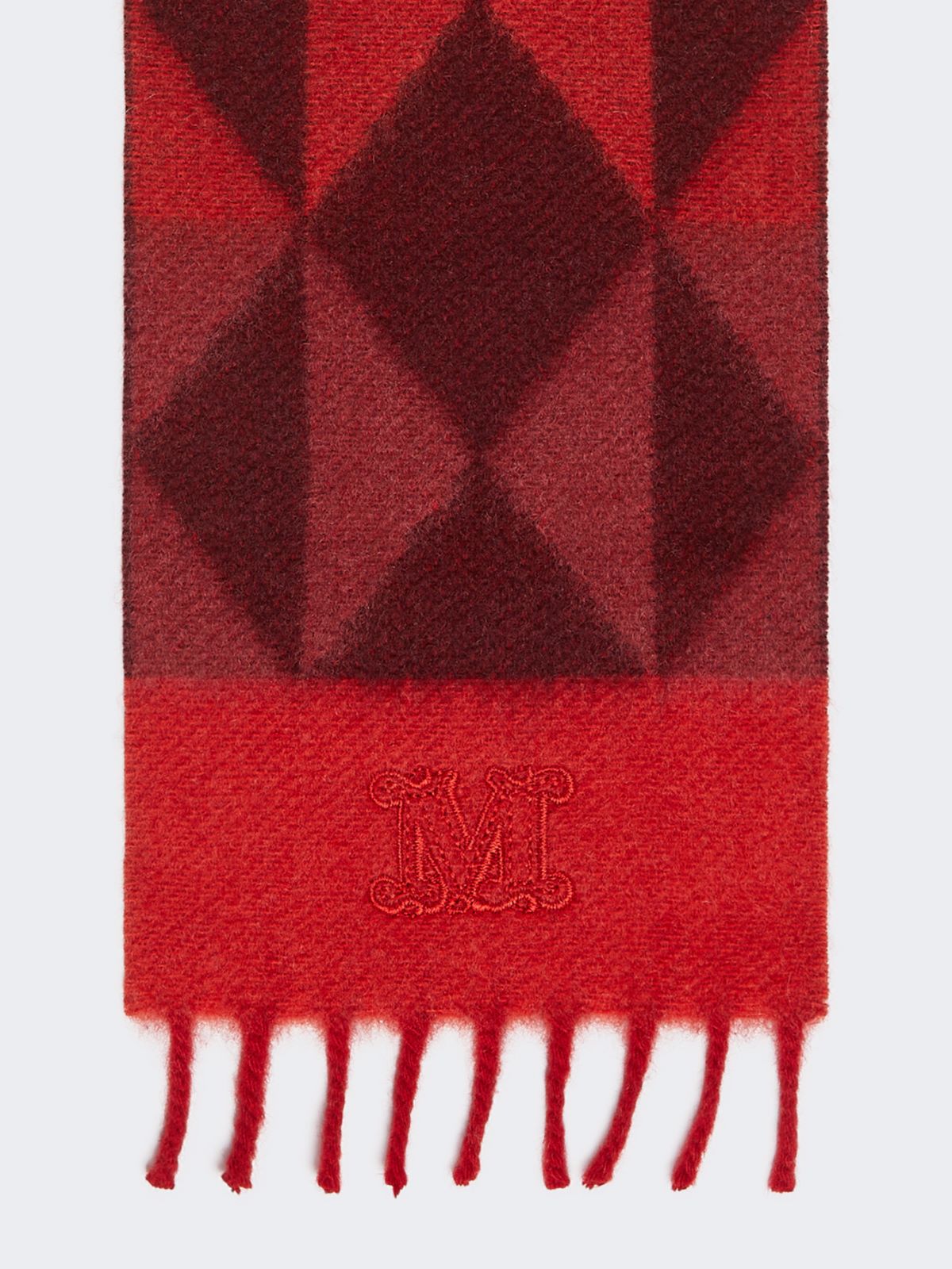 Jacquard cashmere scarf - RED PURPLE - Max Mara - 9