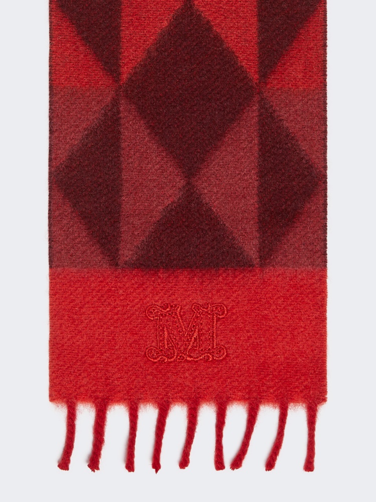 Jacquard cashmere scarf - RED PURPLE - Max Mara