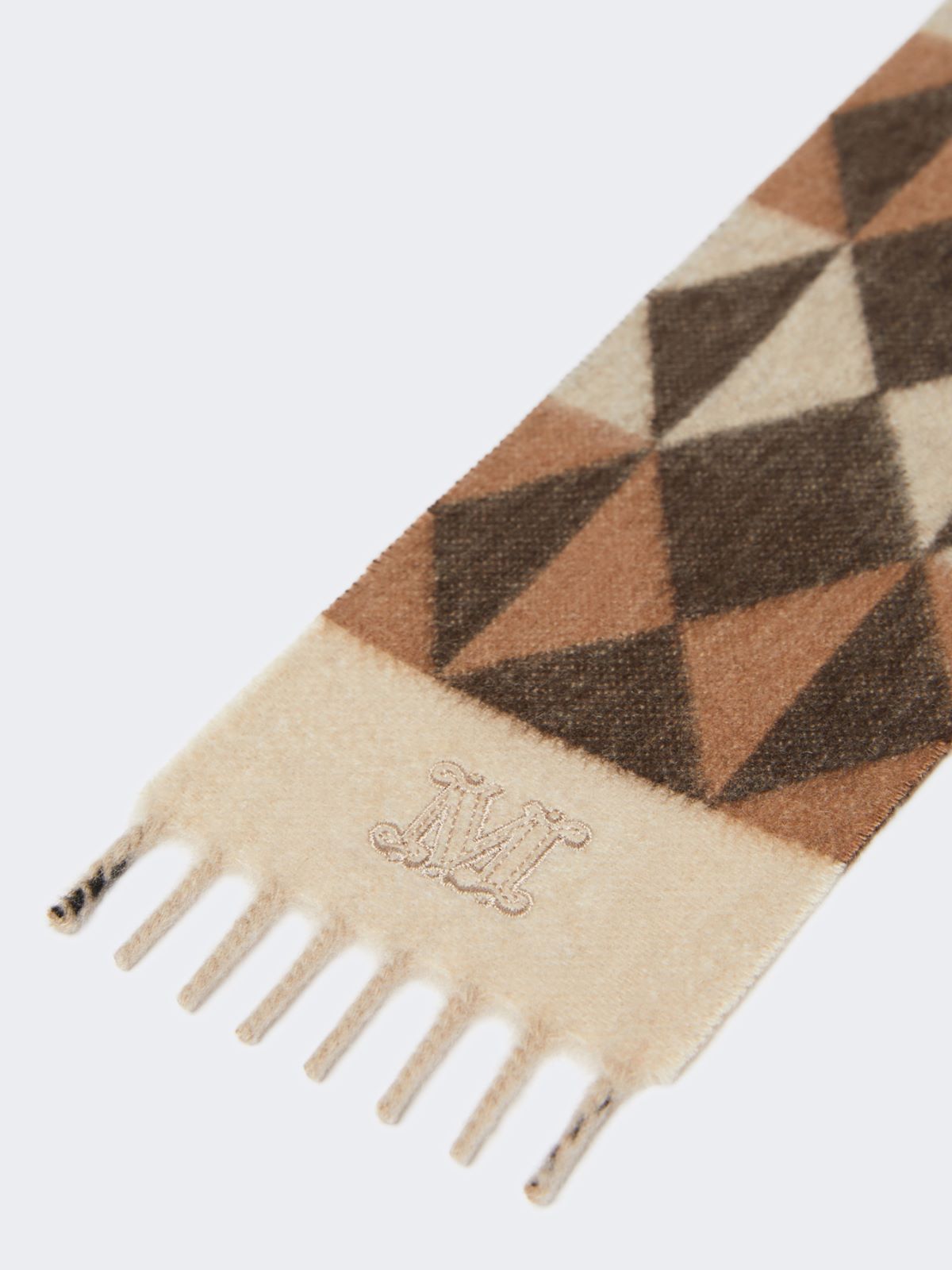 Jacquard cashmere scarf - BEIGE - Max Mara - 2