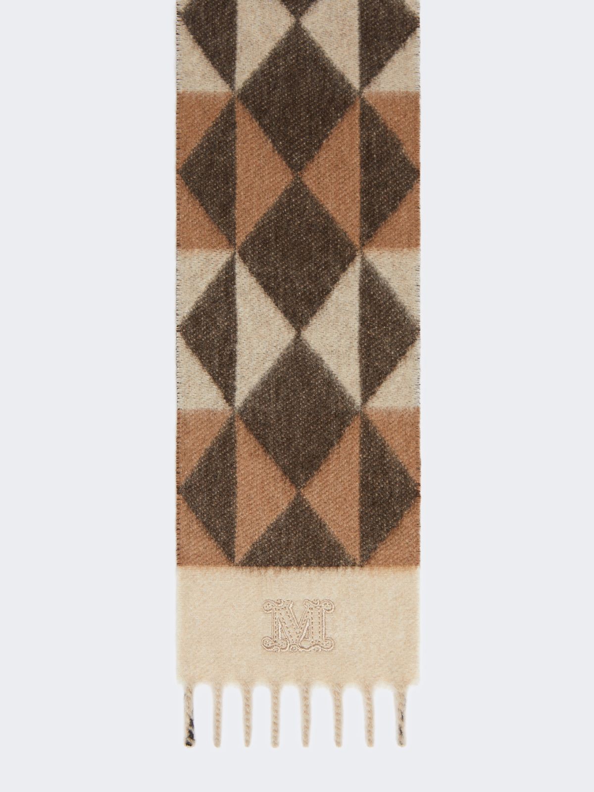 Jacquard cashmere scarf - BEIGE - Max Mara