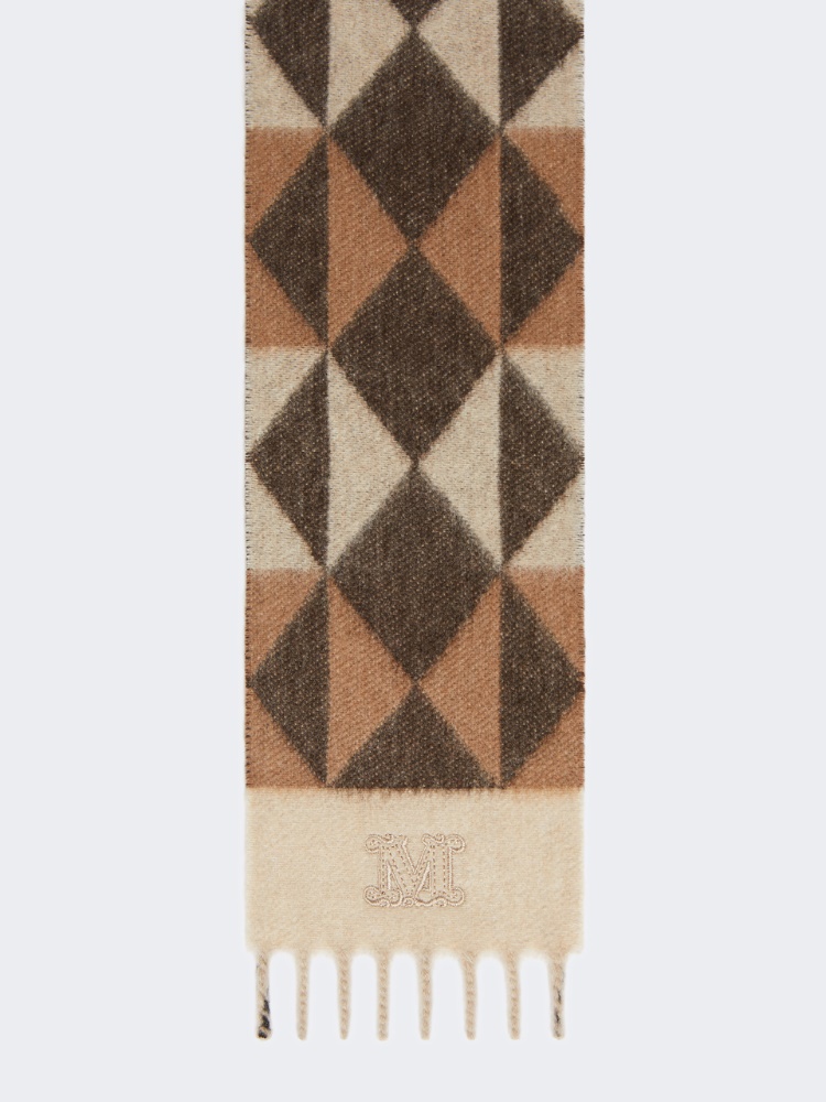 Jacquard cashmere scarf - BEIGE - Max Mara