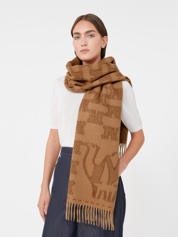 Étole en cachemire jacquard - POIL DE CHAMEAU - Max Mara