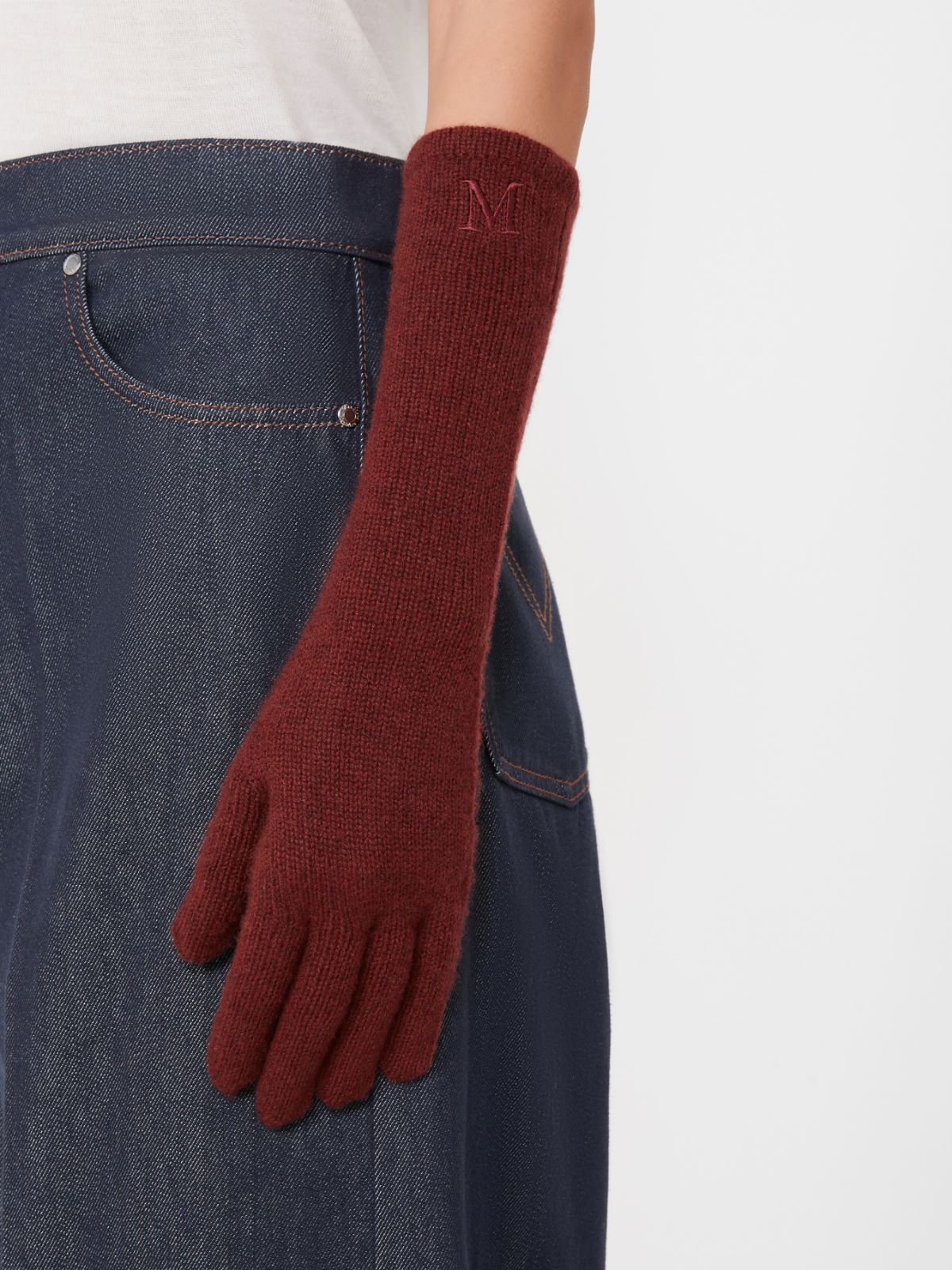 Cashmere gloves - RASPBERRY - Max Mara - 8