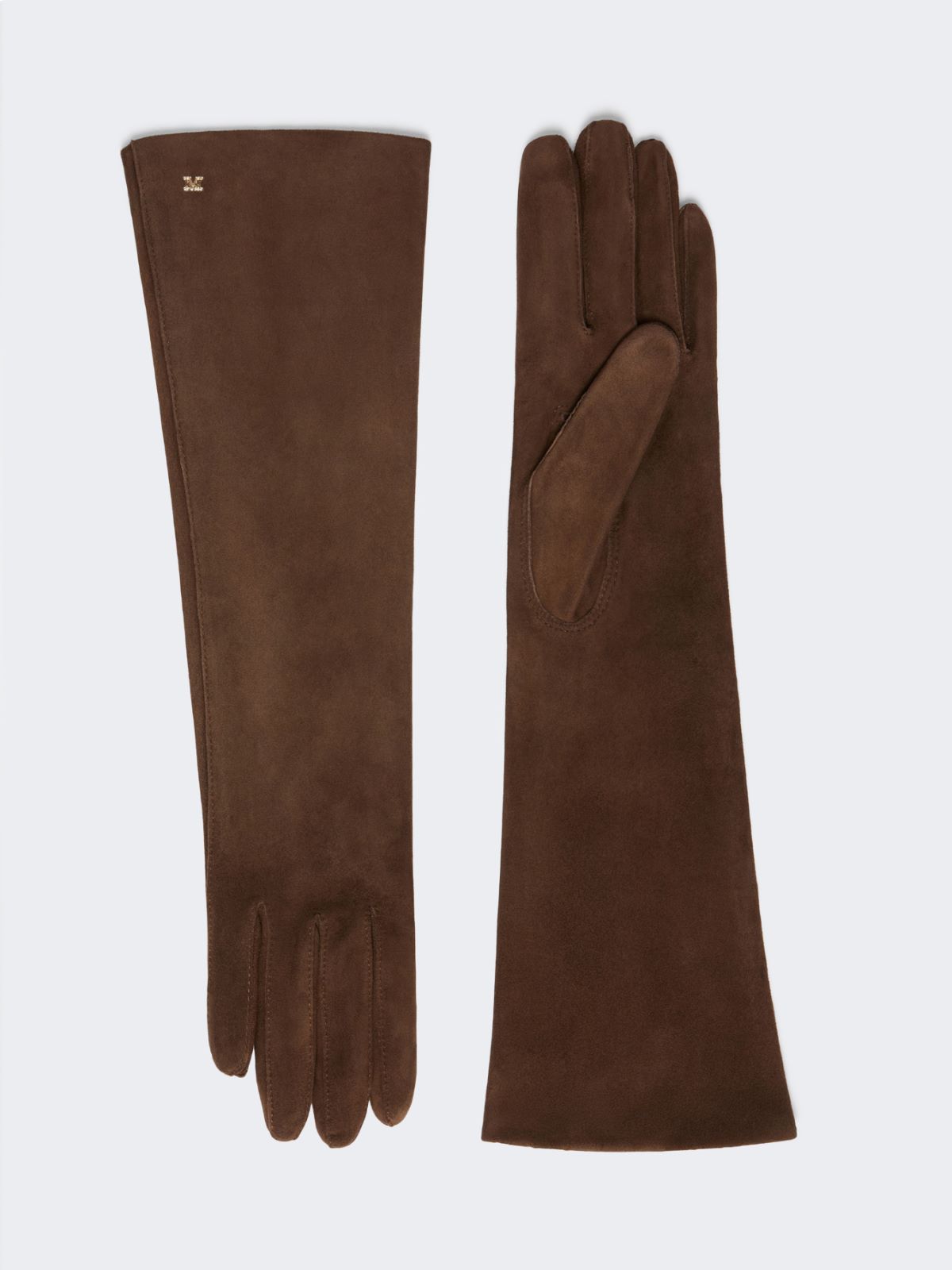 Long suede nappa gloves - BROWN - Max Mara