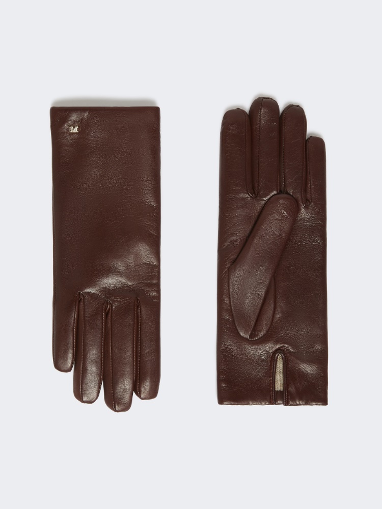 Nappa leather gloves - BORDEAUX - Max Mara