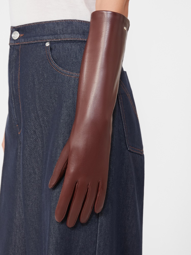 Gants longs en nappa - BORDEAUX - Max Mara