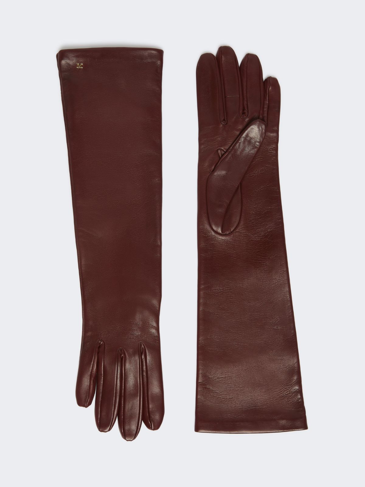 Long Nappa leather gloves - BORDEAUX - Max Mara