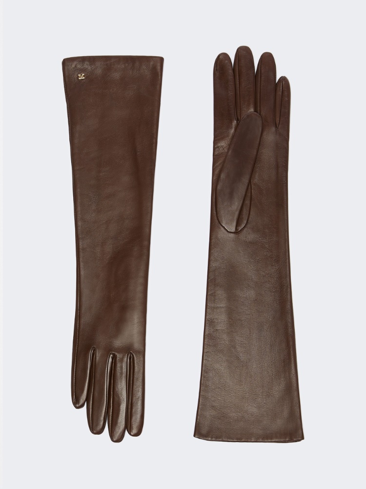 Long Nappa leather gloves - TAWNY SAND - Max Mara