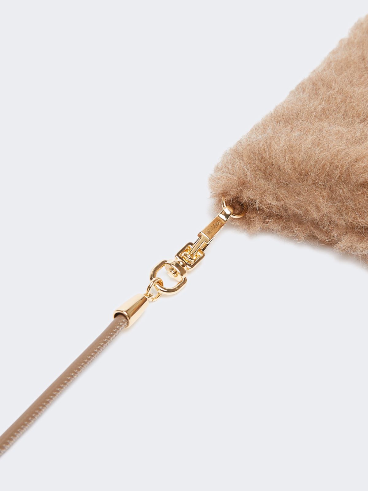 Mittens in alpaca and cashmere Teddy fabric - BRONZE - Max Mara - 3