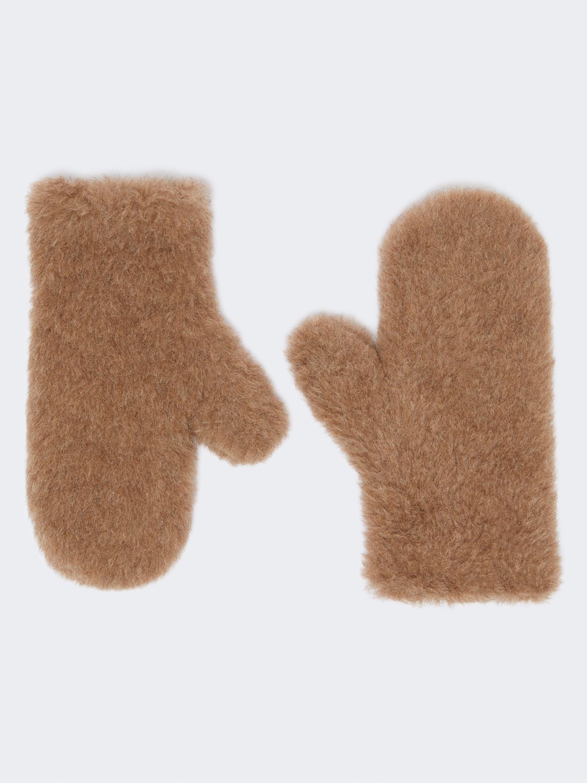Mittens in alpaca and cashmere Teddy fabric - BRONZE - Max Mara - 9