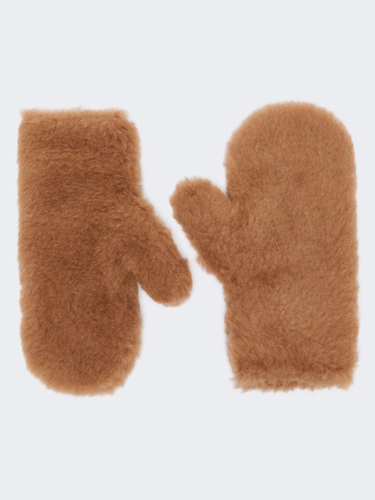 Teddy fabric mittens - CAMEL - Max Mara - 6