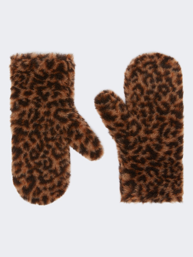 Moufles en tissu Teddy jacquard d’alpaga et laine - BEIGE - Max Mara