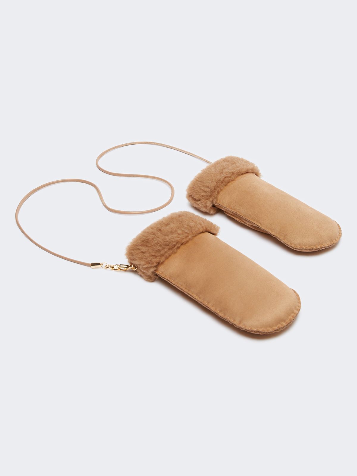Soft-textured mittens - CAMEL - Max Mara - 2