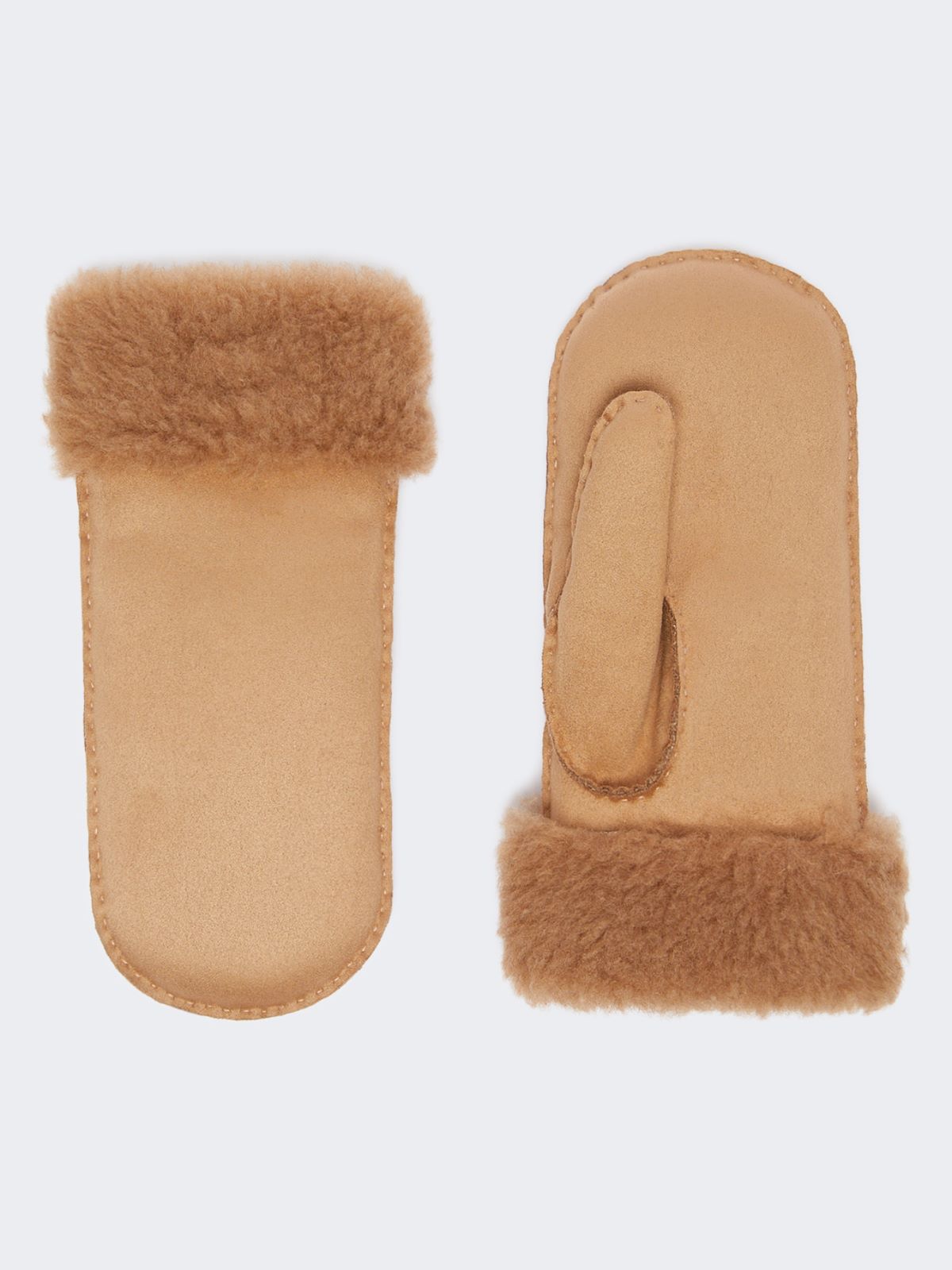 Soft-textured mittens - CAMEL - Max Mara - 9