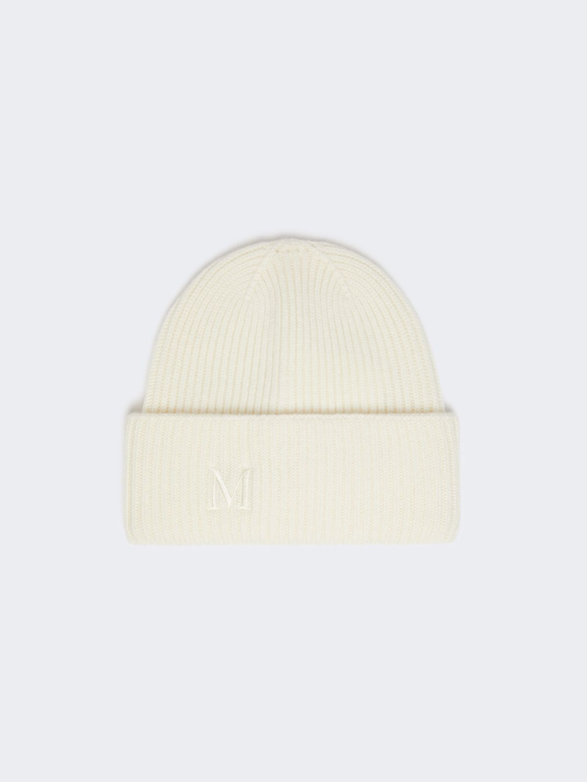 Rib-knit cashmere beanie hat - WHITE - Max Mara