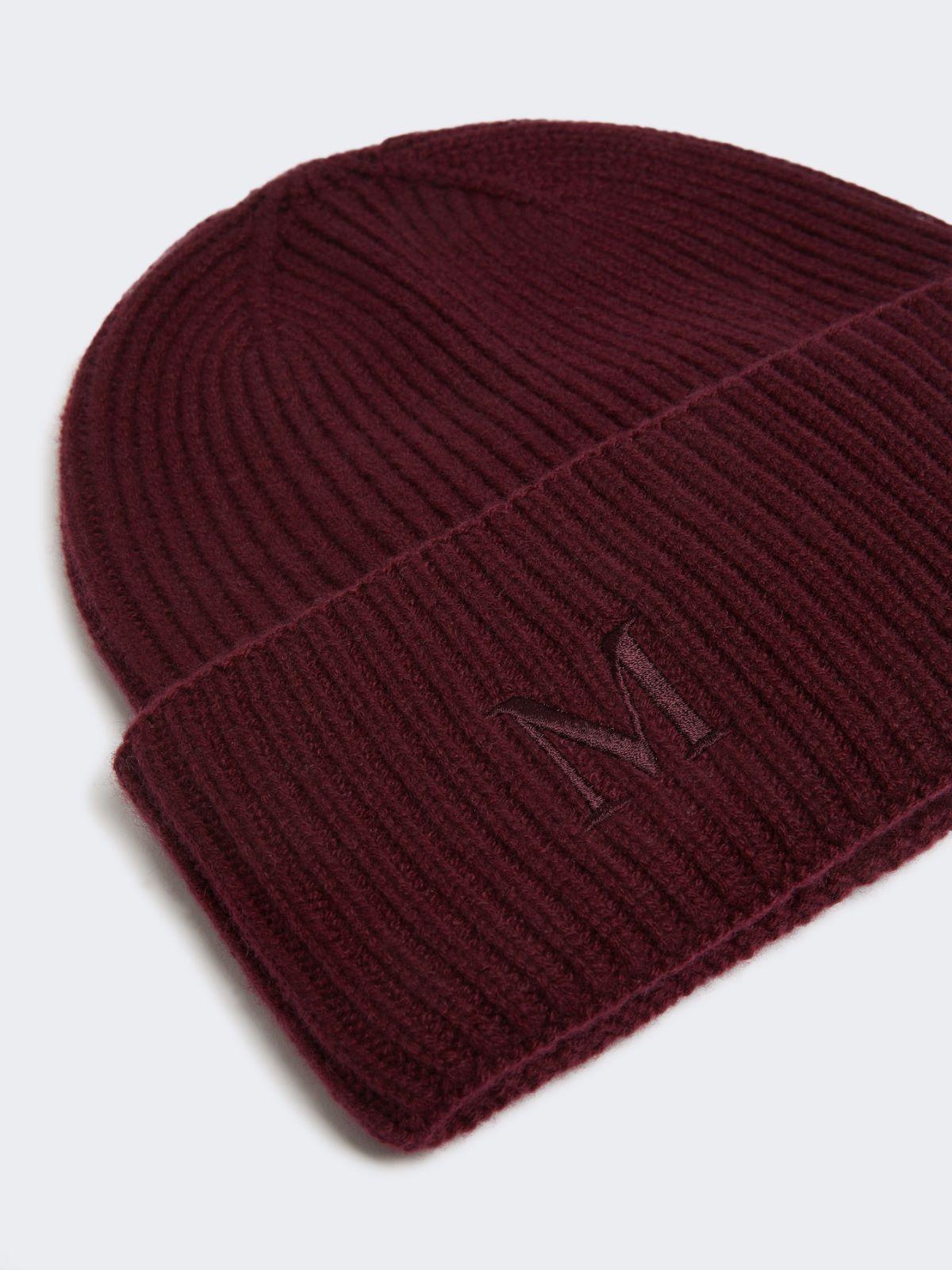 Rib-knit cashmere beanie hat - RED PURPLE - Max Mara - 3