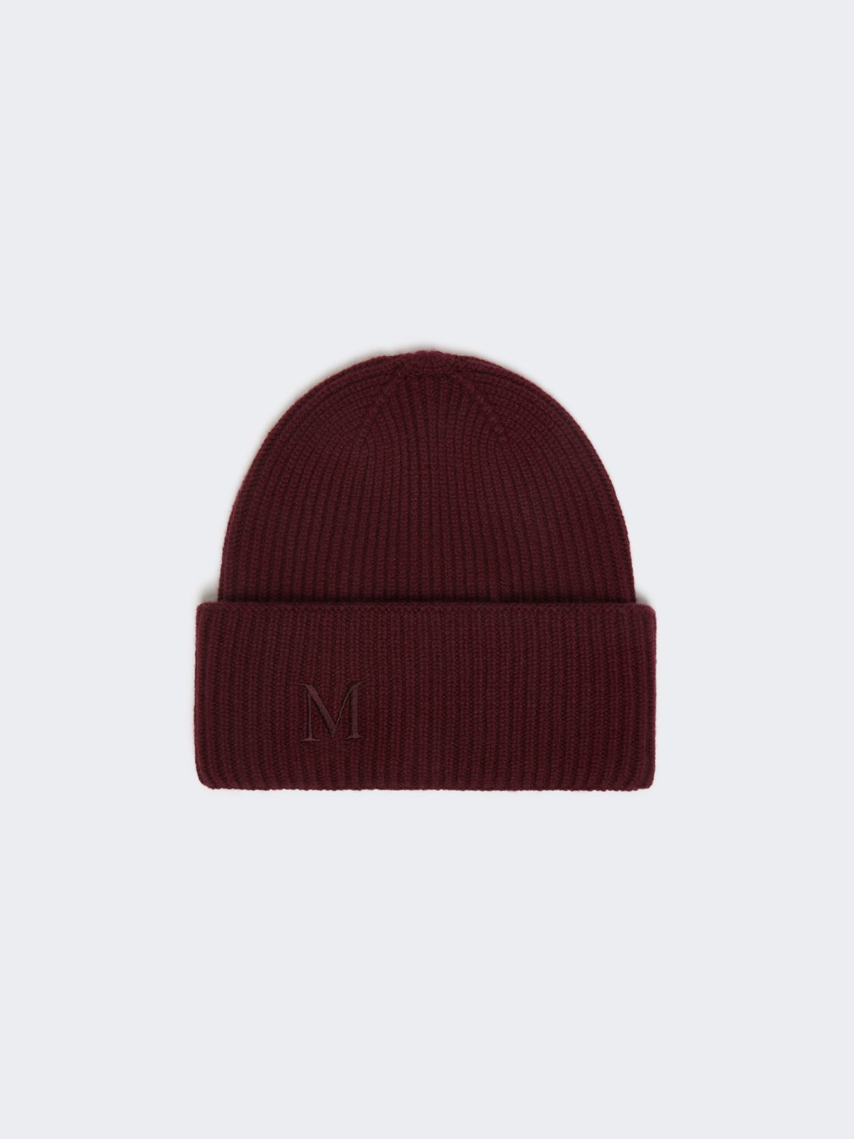 Rib-knit cashmere beanie hat - RED PURPLE - Max Mara