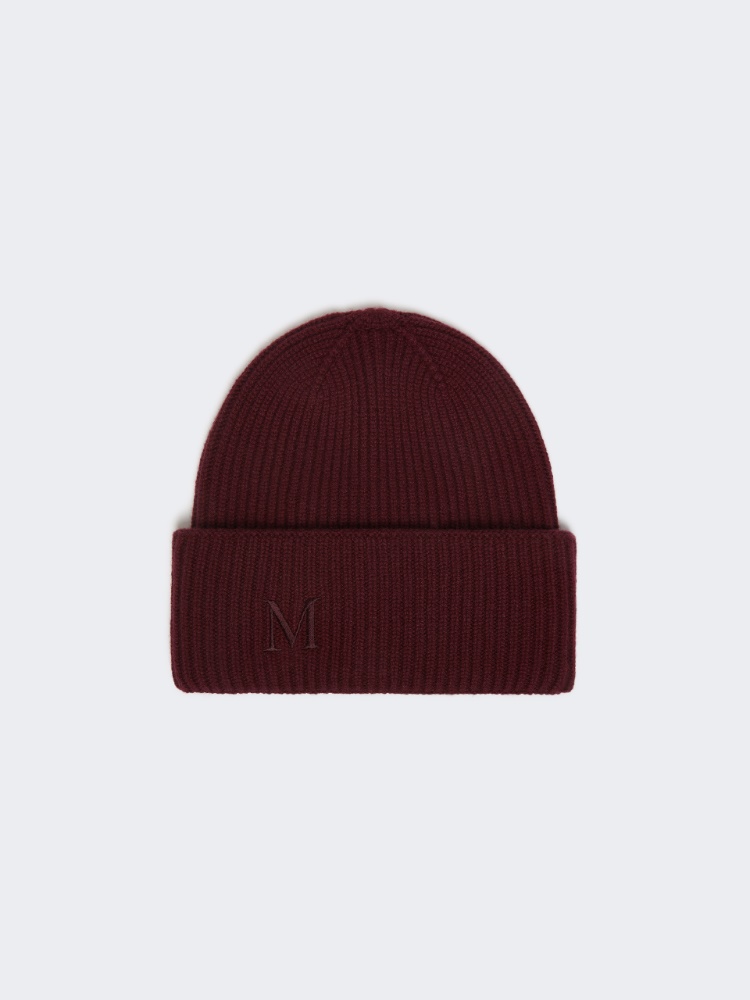 Rib-knit cashmere beanie hat - RED PURPLE - Max Mara